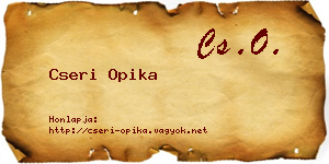 Cseri Opika névjegykártya
